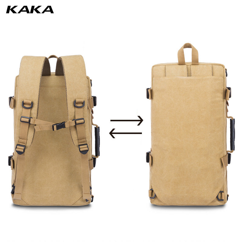 New literary retro casual Korean version large capacity rucksack men's backpack multi-functional travel backpack