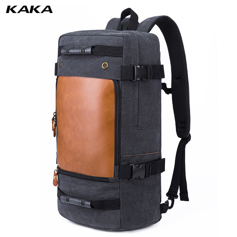 New literary retro casual Korean version large capacity rucksack men's backpack multi-functional travel backpack